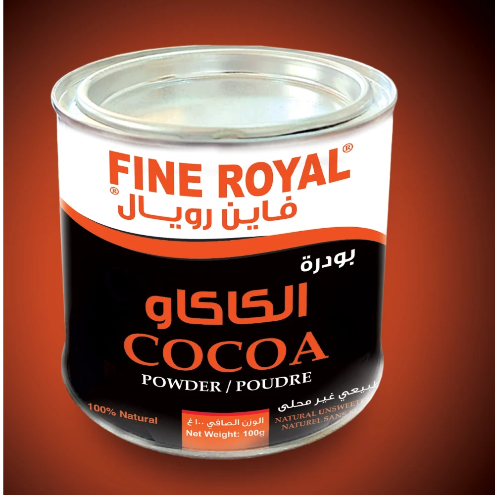 بودرة الكاكاو طبيعي غير محلى (تنك)